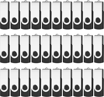 AreTop 4GB Bulk Flash Drives 50 Pack, USB 2.0 4GB Flash Drives Pack Swivel Thumb Drives Bulk USB Drives, Black