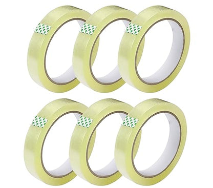 GTSE Premium Clear Tape, 1 inch x 217 feet, Strong Transparent Gift Wrap Tape for Home, Office, 6 Rolls, 3" Core