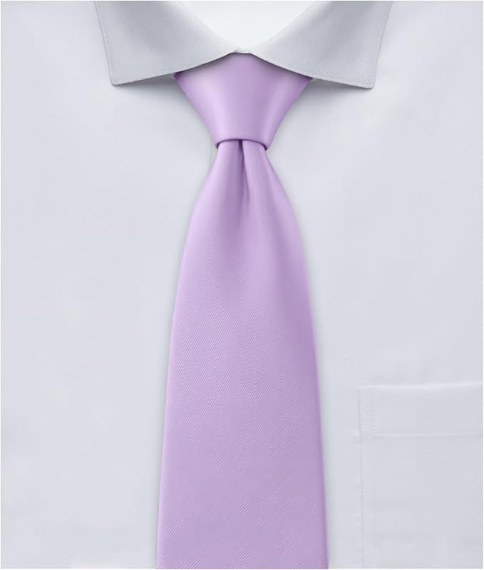 Jacob Alexander Solid Color Mens Tie - Soft-lined Necktie - Timeless Formal Look for Weddings and Business - (Regular Size)