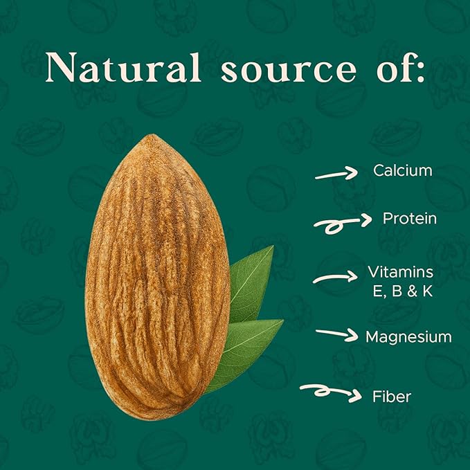 Dry Roasted Almonds Unsalted 32 oz (2 lbs) Batch Tested Gluten & Peanut Free | No Oil | Whole | No PPO | Non-GMO | No Herbicide | Healthy Protein Boost | Premium Quality | Try the difference