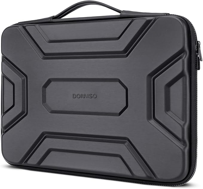 DOMISO 14 inch Laptop Sleeve with Handle Shockproof Computer Bag Waterproof EVA Protective Carrying Case for 14" HP Dell Asus Lenovo Laptop, Black