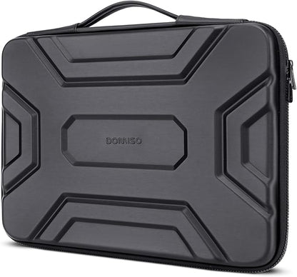 DOMISO 14 inch Laptop Sleeve with Handle Shockproof Computer Bag Waterproof EVA Protective Carrying Case for 14" HP Dell Asus Lenovo Laptop, Black