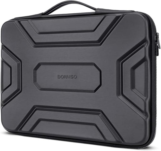DOMISO 14 inch Laptop Sleeve with Handle Shockproof Computer Bag Waterproof EVA Protective Carrying Case for 14" HP Dell Asus Lenovo Laptop, Black