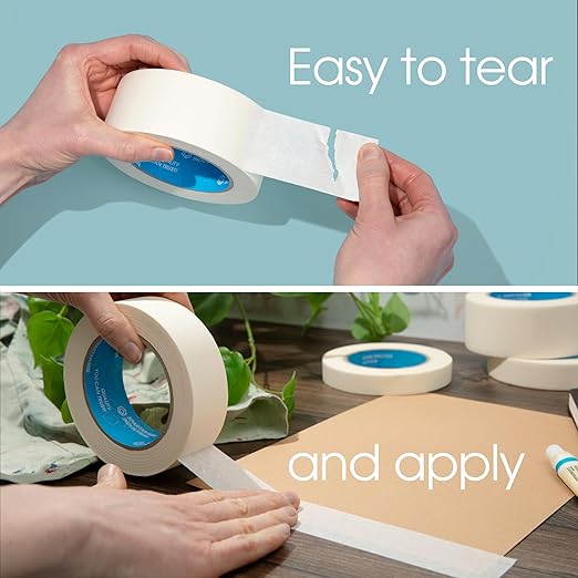 Spartan Industrial - 1" X 60 yd Masking Tape for Labeling, Packing, Art Projects, and More - 6 Craft Tape Rolls, 5.5 Mil
