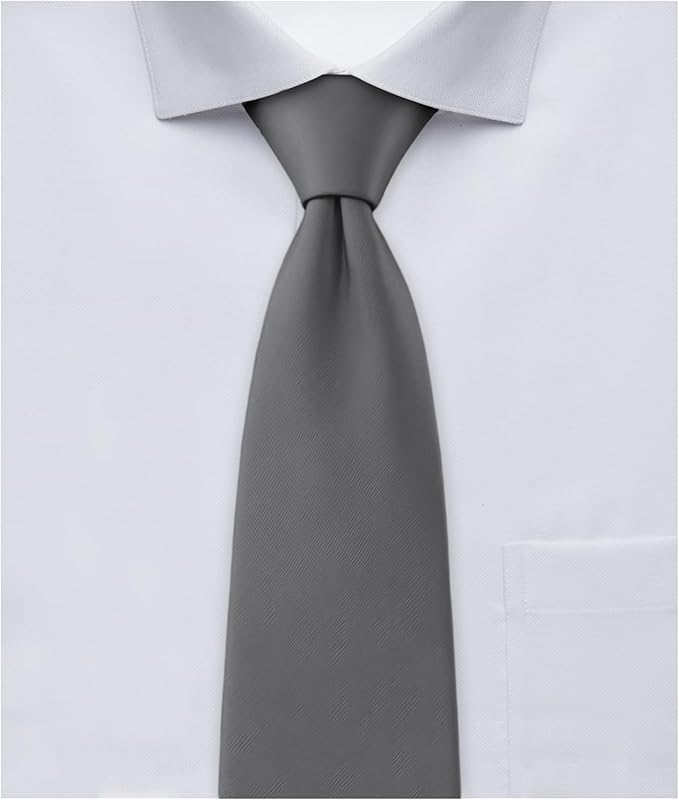Jacob Alexander Solid Color Mens Tie - Soft-lined Necktie - Timeless Formal Look for Weddings and Business - (Regular Size)