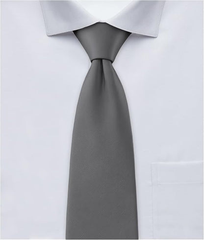 Jacob Alexander Solid Color Mens Tie - Soft-lined Necktie - Timeless Formal Look for Weddings and Business - (Regular Size)