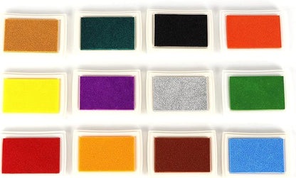 Acrylic Stamp Tools Set, Stamp Blocks with 12 Ink Pads, DIY Craft Kit for Card Making, Transparent Seal Stamp Blocks with Acrylic Blocks, Safe and Durable for Kids and Adults