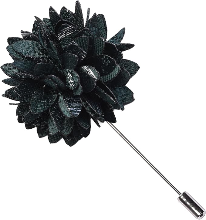 GUSLESON 3.15"（8cm） Mens Floral Tie and Lapel Pin Necktie Hankerchief Cufflinks Set for Men