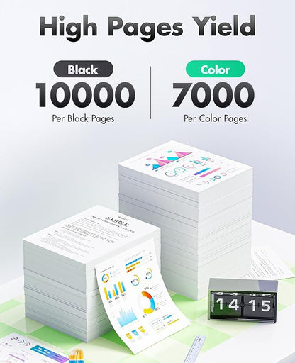 972X Ink Cartridges set 4-Pack Replacement for HP 972X 972 972A Ink Compatible with HP Pagewide Pro 477dw 577dw 552dw 577z 477dn 352dw 377dw 452dn 452dw Managed P55250dw P57750dw Printer Black Color