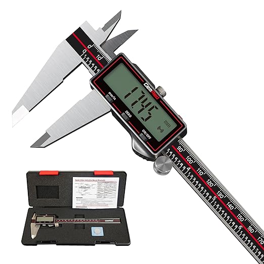 Wireless Digital Caliper, 200mm/8inch Stainless Steel Precision Measuring Tool with Data Output, Inch/MM Conversion, Zero Reset, Auto Off, for DIY, Woodworking, Jewelry Making