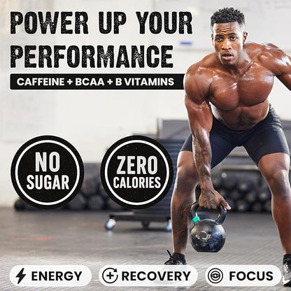 CardoMax - Energy Drink Packets - Liquid Preworkout for Men & Women Caffeine Packets with BCAA, Vitamin B12, Vitamin B6 & B3 - Sugar-Free, Zero Calorie, Vegan & Keto - 15 Stick Packs - Grape