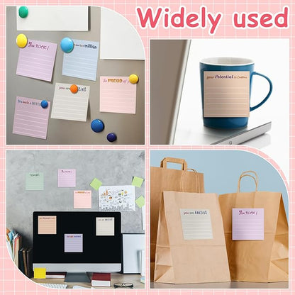 Yinder 12 Pcs Employee Appreciation Sticky Notes Xmas Gift Bulk Motivation Note Pads Mini Inspirational Note Gift for Teacher Nurse Staff Coworker Office Supply 3 x 3'' (Appreciation,Aesthetics)