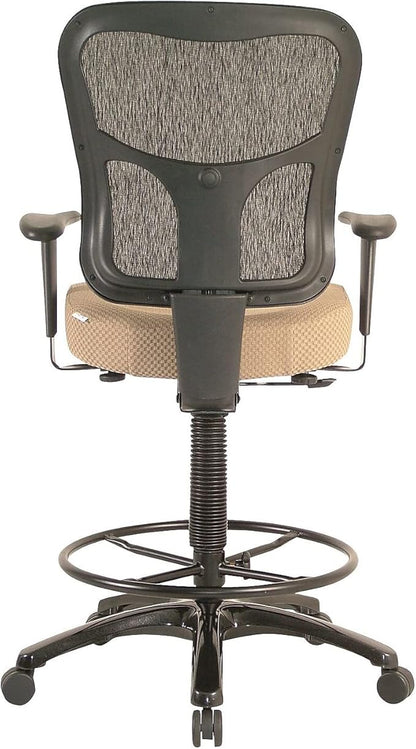 Tempur-Pedic Tp8200 Ergonomic Fabric Mid-Back Drafting Stool, Beige (Tp8200-Beige)