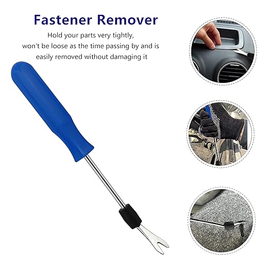 Car Push Retainer Clips Screw Assortment Kit 1351PCS-42 Most Popular Sizes Door Panel Trim Screw Clips Nylon Bumper Fender Rivets with Blue Fasteners for Ford GM Toyota Honda Chrysler