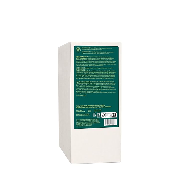 ATTITUDE Liquid Hand Soap, EWG Verified, Plant and Mineral-Based, Vegan Personal Care Products, Bergamot and Ylang Ylang, 67.6 Fl Oz