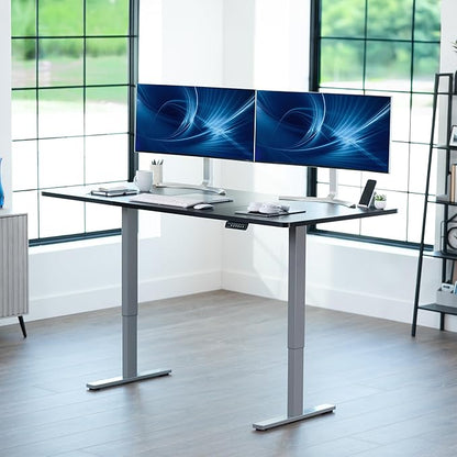 VIVO Electric 71 x 36 in Standing Desk, Memory Height Adjustment, 1B Series, Black Top Gray Frame, DESK-KIT-1G7B-36