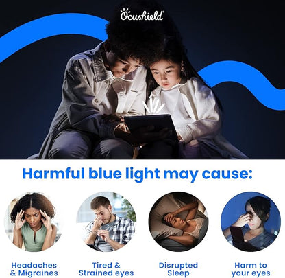 Ocushield 26” (16:10) Anti-Blue Light Screen Protector with Privacy Filter for Laptops and Computer Monitors - Anti-Glare - Easy Install - Anti-Fingerprint - Reduce Eye Fatigue (552 x 346 mm)
