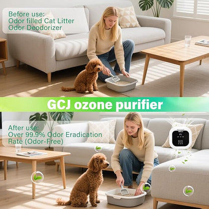 GCJ Mutil function Air Purifier for Pets,Pet air purifier purify Odor with Negative Ions and Ozone Quiet ,323ft²,Compact Small Portable Ionizer for Classroom,Toilet, Closet, Room,Office