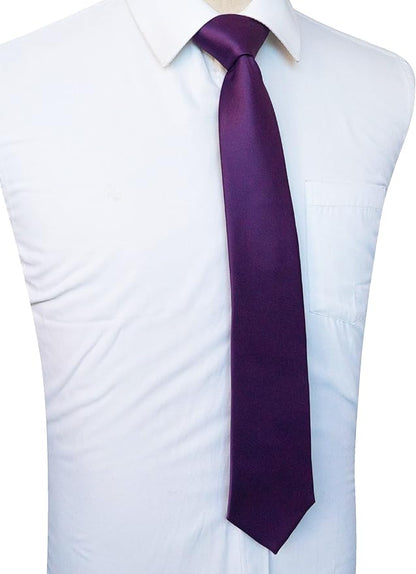 JEMYGINS Solid Color Tie Mens Necktie for Business and Wedding