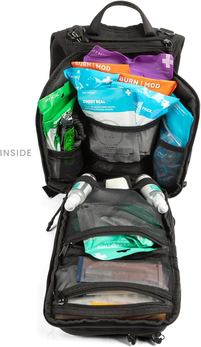 My Medic Recon PRO - HSA FSA First Aid Kit - 250+ First Aid and Survival Essentials, Supplies, & Must Have IFAK for Home, Car, Office or Business - Black