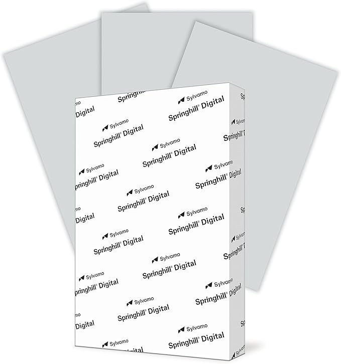Springhill 11” x 17” Gray Copy Paper, 28lb Bond/70lb Text, 104gsm – Colored Printer Paper with Smooth Finish – Versatile and Flexible Computer Paper – 024166R, 500 Sheets (1 Ream)