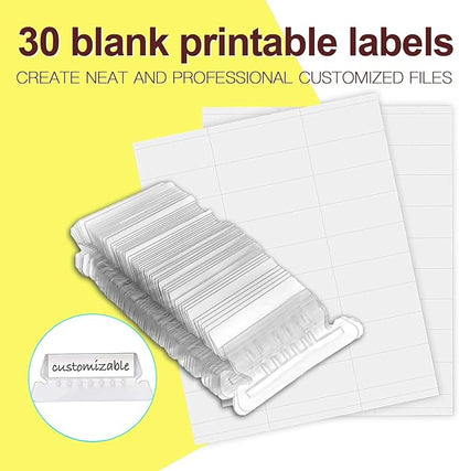 HERKKA Hanging File Folders, 30 Pack Reinforced Letter Size Hanging Folders, Designed for Bulky Files, Filing Cabinet, 1/5-Cut Adjustable Tabs (Yellow)
