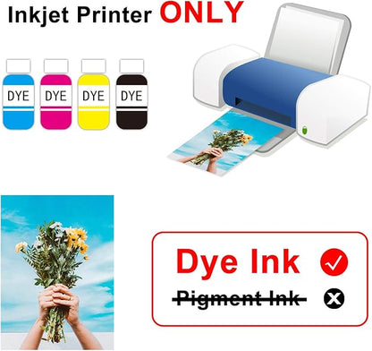 Koala Glossy Inkjet Photo Paper 4X6 Inches 48lb 100 Sheets Professional Glossy Photographic Paper Compatible with Inkjet Printer Use DYE INK 180GSM