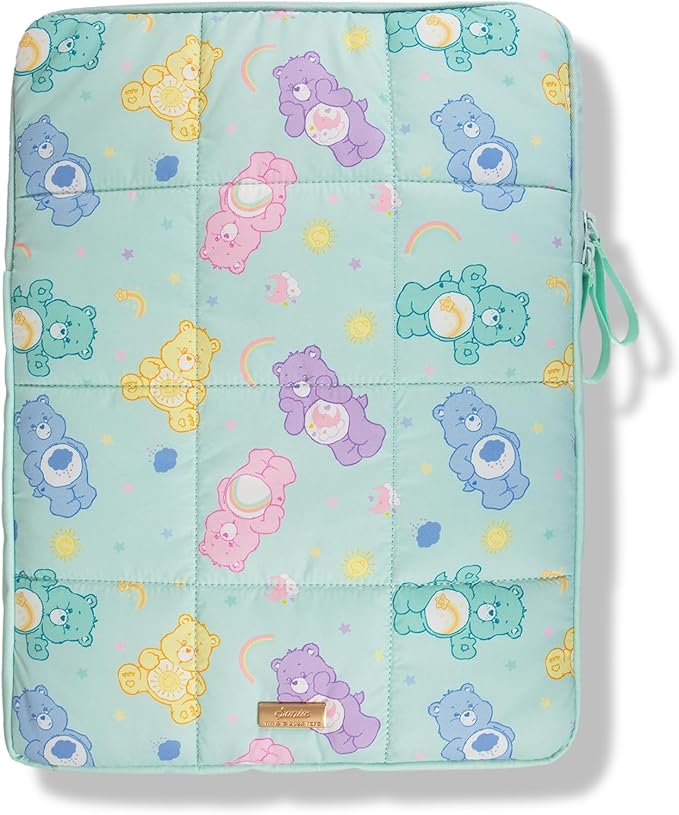 Sonix | Puffy Laptop Sleeve | 15-16 Inch, Quilted Pillow Puffer Laptop Carrying Case, Computer Sleeve | Care Bears Pastel