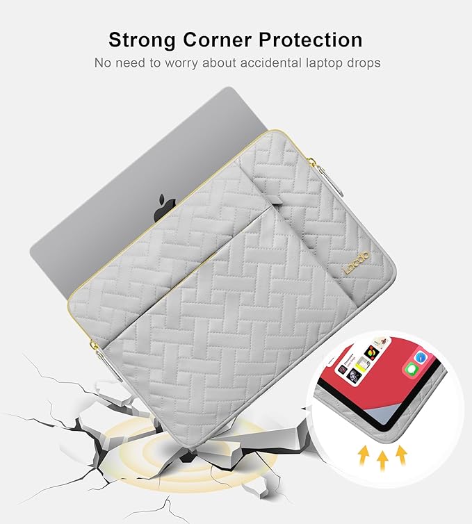 Lacdo Laptop Sleeve Case for 14 inch New MacBook Pro M5/M4/M3/M2/M1 Chips Pro Max A3434 A3112 A3401 A3185 A2918 A2992 A2779 2025-2021, 13.8" Surface Laptop 7th Copilot+PC Computer Bag, Space Gray