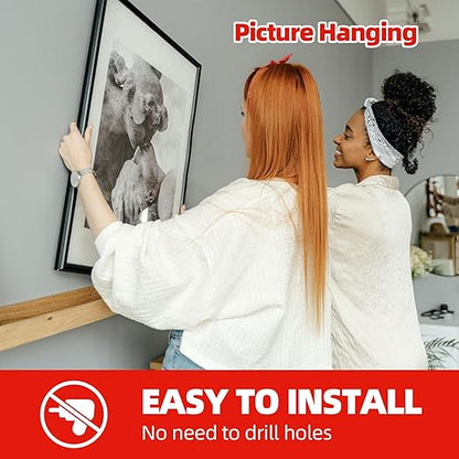 Double Sided Tape Heavy Duty, 2" x 9.85FT Removable Mounting Tape for Wall, Extra Strong Foam Tape, Picture Hanging Adhesive Strips Waterproof for Cars, Walls, Home, Office Décor