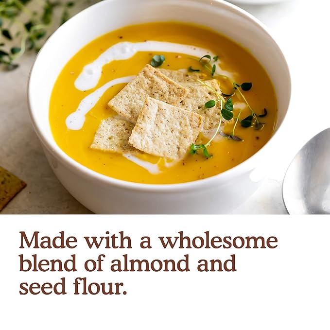 Simple Mills Almond Flour Crackers, Fine Ground Sea Salt, 4.25 Oz (Pack of 2)
