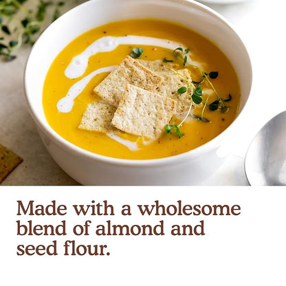 Simple Mills Almond Flour Crackers, Fine Ground Sea Salt, 4.25 Oz (Pack of 2)
