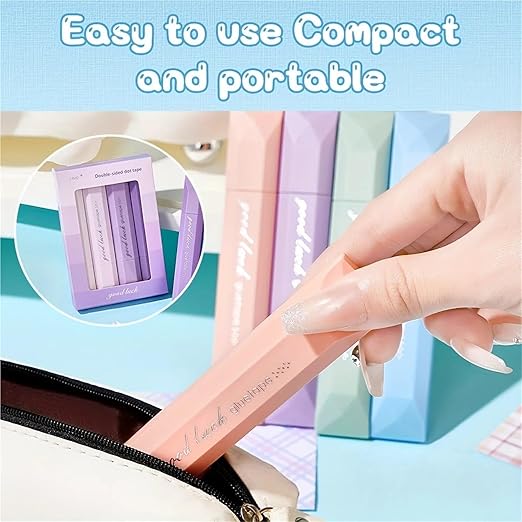 Double Sided Tape Pens, 2025 New Dual-Sided Adhesive Glue Runner, Double Sided Tape Roller, Pen Style Dispenser for Scrapbooking, Gift Wrapping, Photo Mounting, Office & Craft Projects