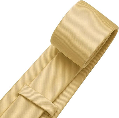 DecTwig Men's Ties Solid Color Formal Neckties 3.15" (8CM) Black Ties For Men