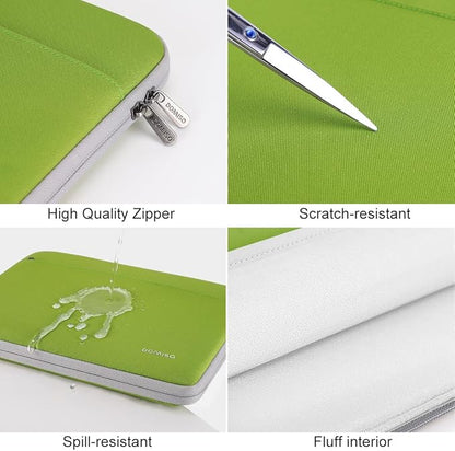 DOMISO 17.3 inch Laptop Case Sleeve Protective Cover Compatible with 17.3 inch HP Pavilion Envy 17/Lenovo IdeaPad/Acer/ASUS/Dell/Alienware/LG Gram,Water Resistant Computer Bag with Handle,Tender Green