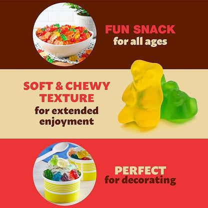 Bears Gummy Candy | 2 Pound Bag | Assorted Fruit Flavored Bulk Gummi Bears for Parties, Candy Buffets, Dessert Decorating, Kids' Party Favors and Goody Bags