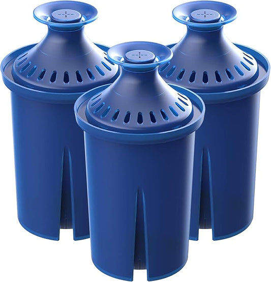 AQUA CREST Water Filter, Intended for Brita® Elite® Water Filter, Pitchers and Dispensers, Everyday, UltraMax, Metro+, XL and More, Lasts 6 Months, 3 Pack