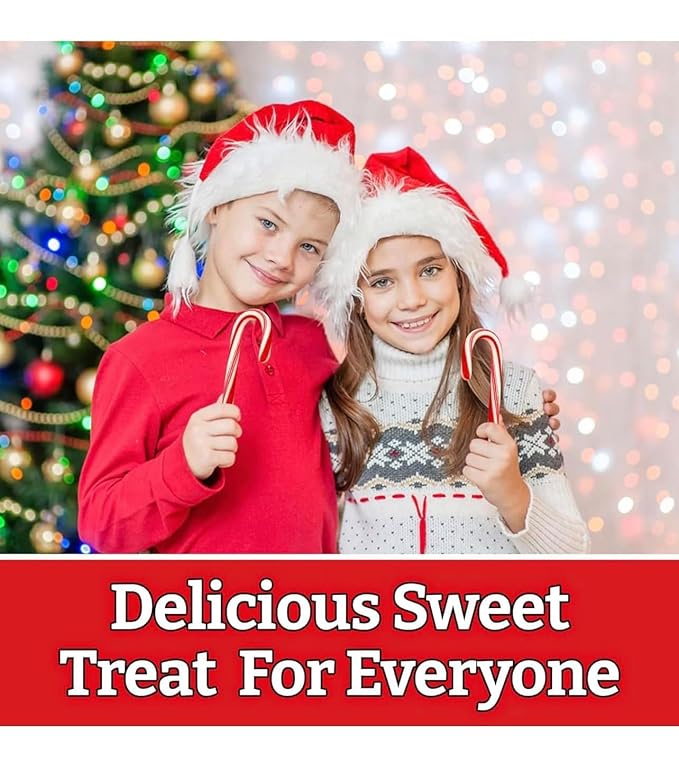 Bulk Mini Candy Canes 2000 Count – Individually Wrapped Peppermint Candy – Christmas Holiday Treats, Stocking Stuffers, Party Favors, Bulk Christmas Candy