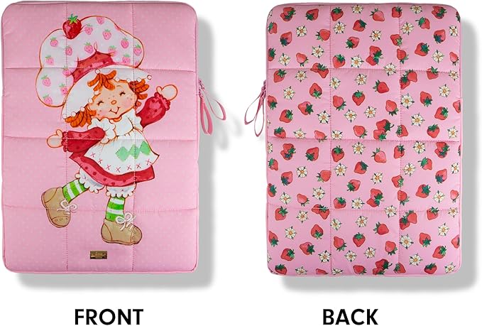 Sonix | Puffy Laptop Sleeve | 15-16 Inch, Quilted Pillow Puffer Laptop Carrying Case, Computer Sleeve | Strawberry Shortcake Vintage