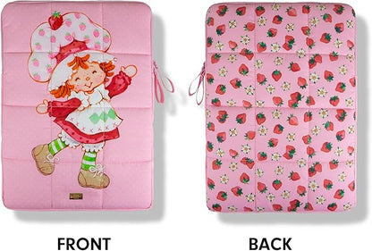 Sonix | Puffy Laptop Sleeve | 15-16 Inch, Quilted Pillow Puffer Laptop Carrying Case, Computer Sleeve | Strawberry Shortcake Vintage