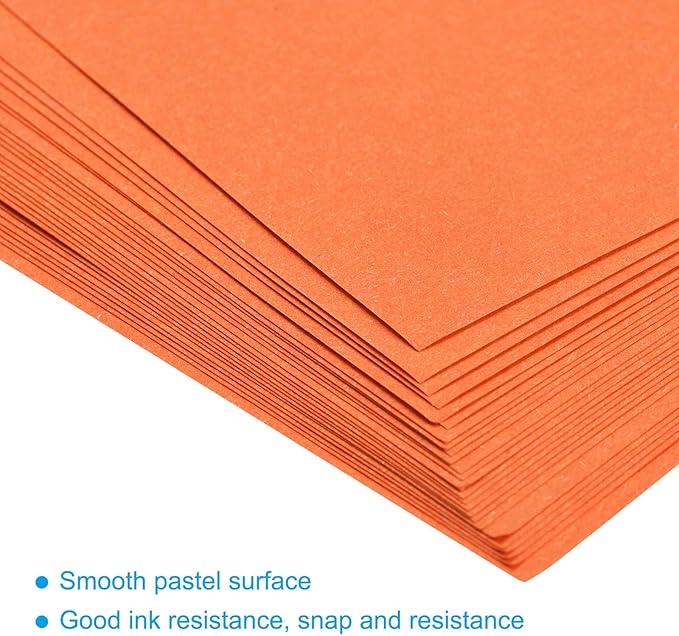 MECCANIXITY 50 Sheets Colored Copy Paper 16.5 x 11.7 Inch Printer Paper 80gsm Orange for Office Printing, Document Copying, Invitations, Forms, Art Projects