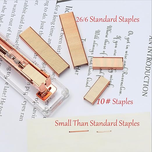NatSumeBasics Colorful #10 Staples Colored Staple for Mini Stapler, 4000 Metallic No. 10 Staples, Smaller Than Standard Staple (Assorted)