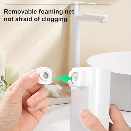 Foaming Hand Soap Dispenser Automatic - Puppy Soap Dispenser for Bathing, Shampoo Frother | Touchless Design, Rechargeable 1200mAh Battery, 300ml Capacity, ABS Material, 21x8.5cm