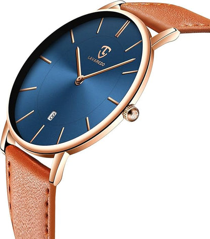 BEN NEVIS Watch, Mens Watch, Minimalist Fashion Simple Wrist Watch Analog Date with Leather Strap