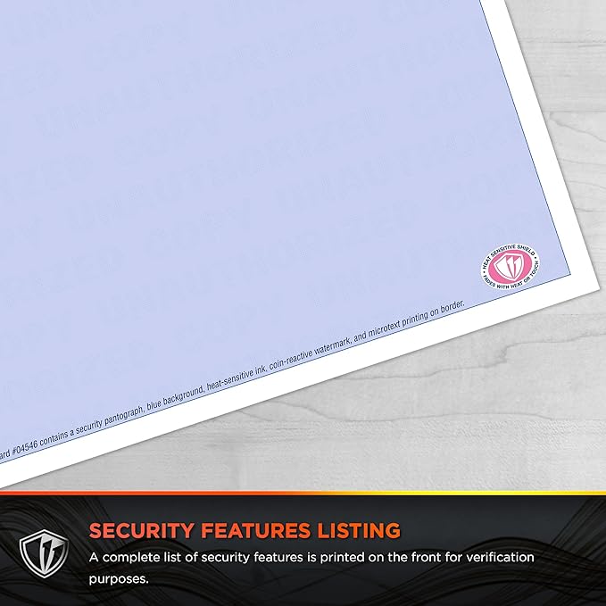 DocuGard Advanced Blue Multi-Purpose Security Paper, 7 Features, 8.5 x 11 Inches, 24 lb, 2500 Sheets (04546C)
