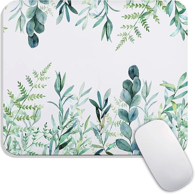 Square Mouse Pad Green Grass, Personalized Premium-Textured Custom Mouse Mat Design, Washable Mousepad Cloth, Non-Slip Rubber Base Computer Mouse Pads for Wireless Mouse