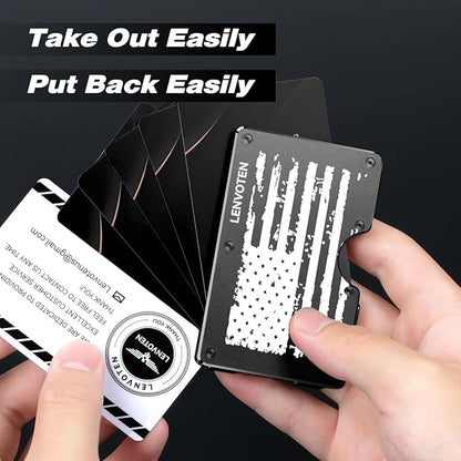 Upgraded Hinged Minimalist Wallet for Men | Slim Metal RFID Blocking Wallet | Credit Card Holder & Money Clip Holds 20 Cards | Premium Scratch-Resistant Finish | Ideal Gift for Men