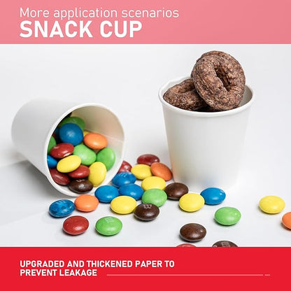 600 Pack 3 oz Disposable Paper Cups for Bathroom, Food-Safe Mouthwash Cups, Leak-Free Small Coffee Cup for Daily Use, Travel, and Camping