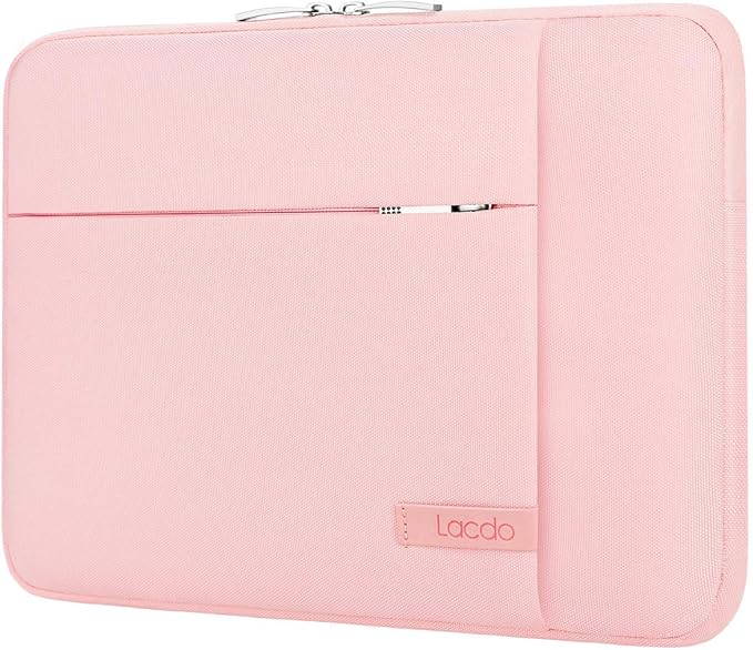 Lacdo 15-15.6 Inch Laptop Sleeve Case for Acer HP Lenovo Dell ASUS Laptop, Acer Aspire 15, HP Pavilion/Envy 15, Dell Inspiron/Latitude 15, Lenovo IdeaPad 15, ASUS ZenBook 15 Computer Bag, Pink