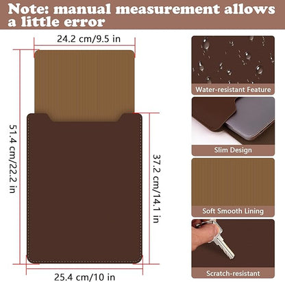 BVYA 15-16" Laptop Sleeve, PU Leather Laptop Case Compatible with MacBook Pro 16 2019-2021 M1 Pro M1 Max (A2485 A2141), Case Compatible with MacBook Pro 15 2010-2019 (A1990 A1707 A1398)
